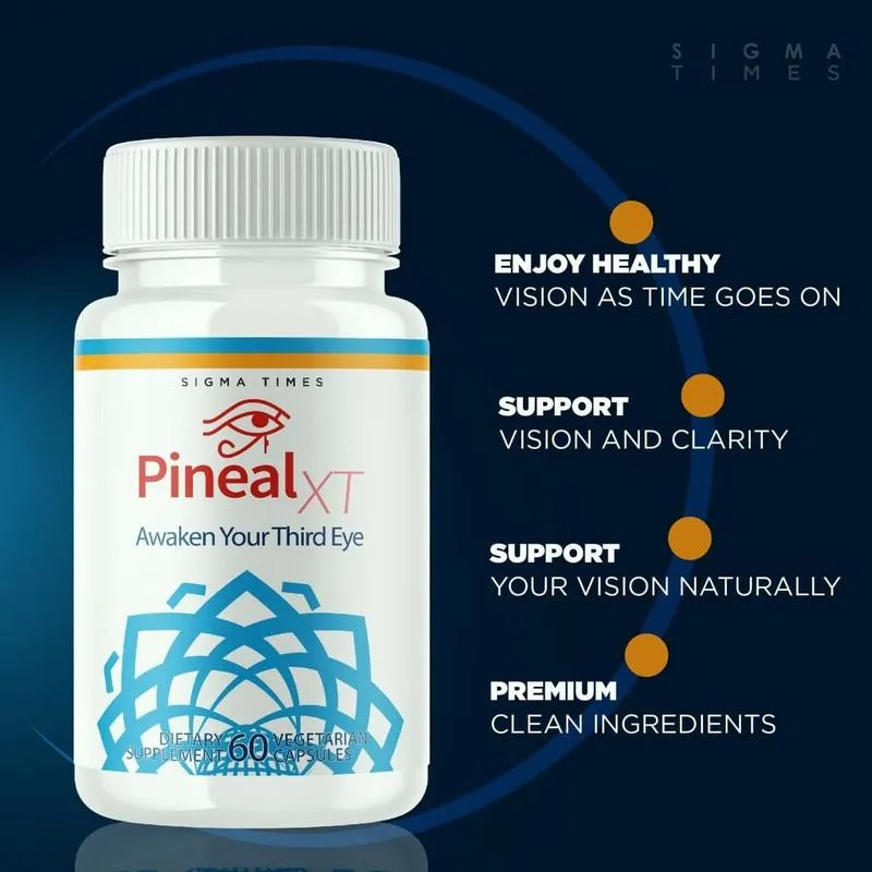 Pineal XT Bottle with its benefits listed